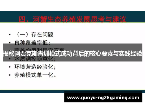 揭秘阿贾克斯青训模式成功背后的核心要素与实践经验